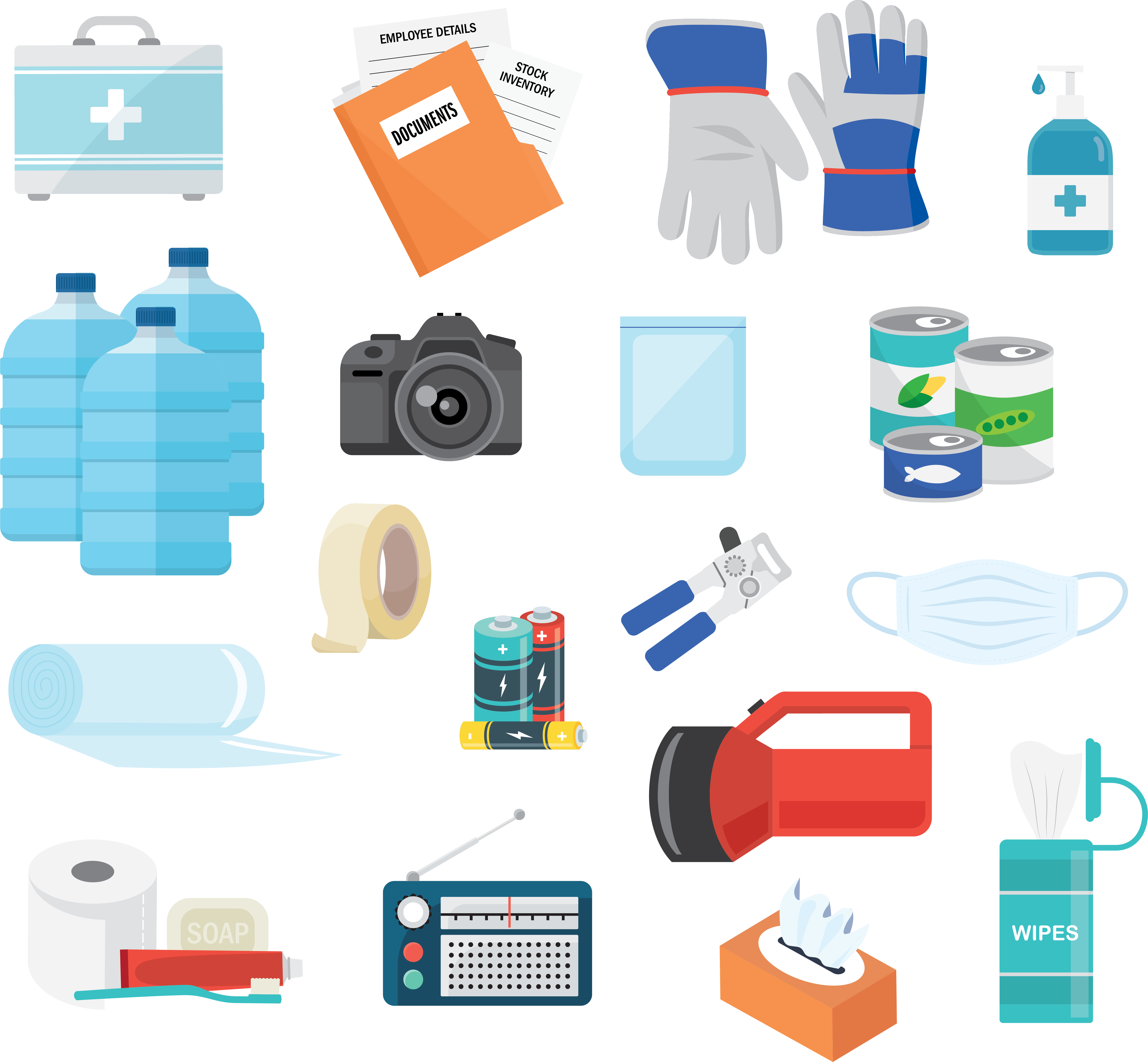 Survival Kit Contents Checklist Clipart